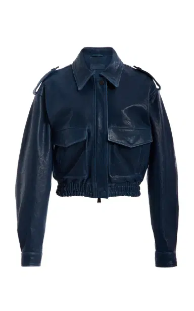 Simkhai Roland Leather Cropped Jacket | Thumbnail 1 Simkhai Roland Leather Cropped Jacket | Thumbnail 1