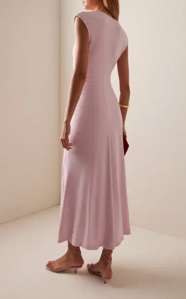 SIMKHAI Acacia Draped Midi Dress | Thumbnail 4 SIMKHAI Acacia Draped Midi Dress | Thumbnail 4