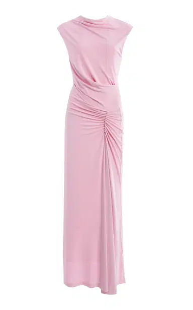 SIMKHAI Acacia Draped Midi Dress | Thumbnail 1 SIMKHAI Acacia Draped Midi Dress | Thumbnail 1
