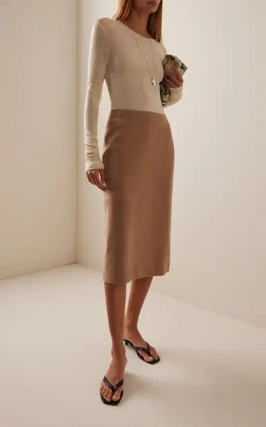 Simkhai Harrison Suede Midi Skirt | Thumbnail 2 Simkhai Harrison Suede Midi Skirt | Thumbnail 2