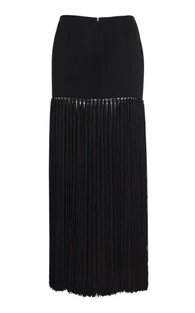 Michael Kors Collection Tassel-Detailed Wool Gabardine Midi Skirt | Thumbnail 3