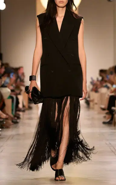 Michael Kors Collection Tassel-Detailed Wool Gabardine Midi Skirt | Thumbnail 4