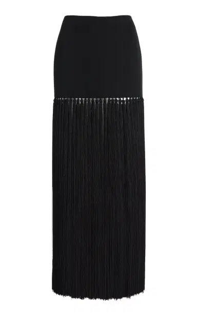 Michael Kors Collection Tassel-Detailed Wool Gabardine Midi Skirt | Thumbnail 1