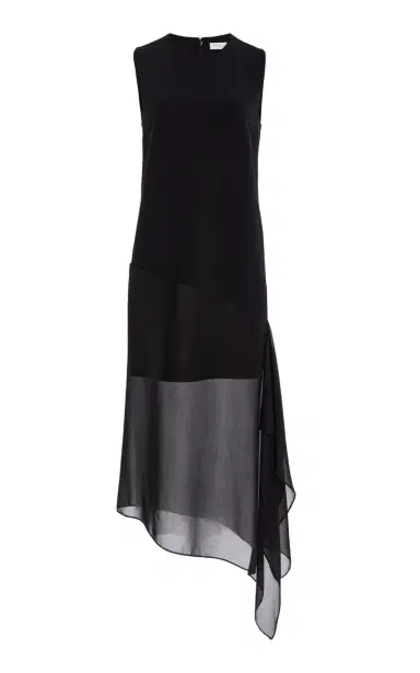 Michael Kors Collection Skirt-Veiled Stretch-Wool Crepe Midi Dress | Thumbnail 6