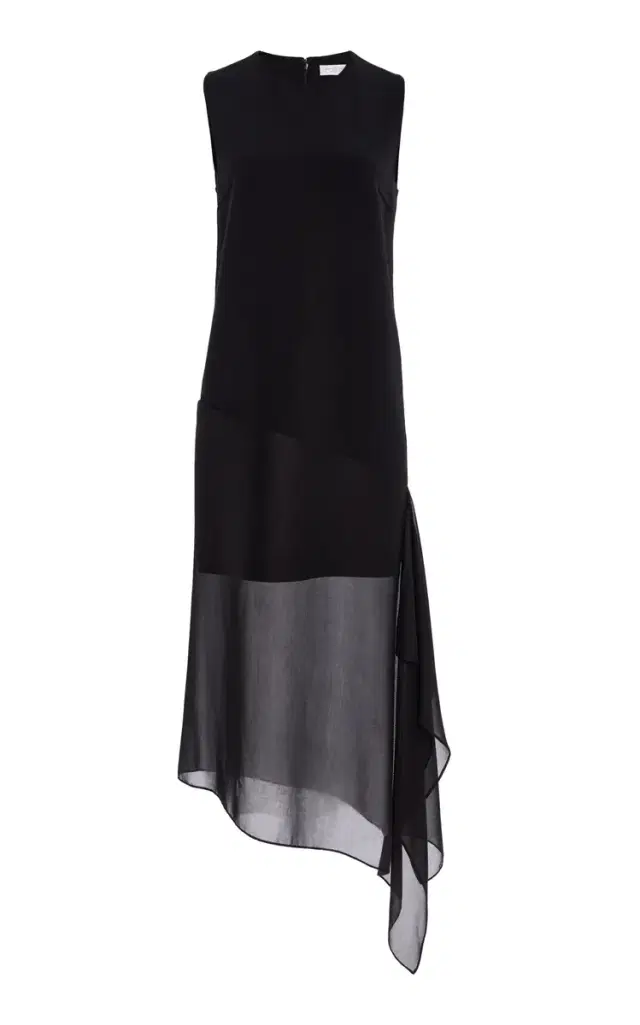 Michael Kors Collection Skirt-Veiled Stretch-Wool Crepe Midi Dress