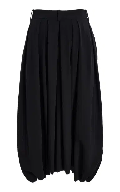 Michael Kors Collection Draped Stretch-Tissue Wool Crepe Culottes | Thumbnail 3
