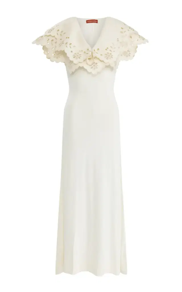 Penrose Broderie Anglaise Jersey Maxi Dress