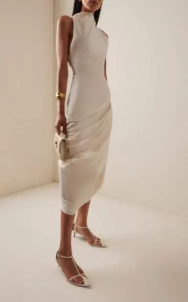 Altuzarra Dora Gathered Midi Dress | Thumbnail 2