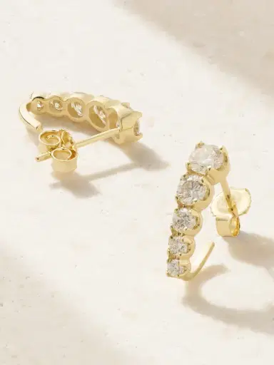 Jennifer Meyer Edith 18-karat Gold Diamond Earrings | Thumbnail 3 Jennifer Meyer Edith 18-karat Gold Diamond Earrings | Thumbnail 3
