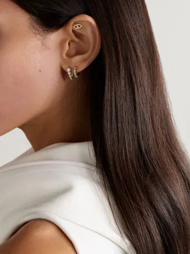 Jennifer Meyer Edith 18-karat Gold Diamond Earrings | Thumbnail 4 Jennifer Meyer Edith 18-karat Gold Diamond Earrings | Thumbnail 4