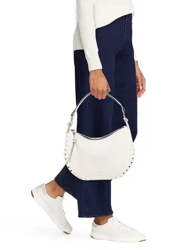 Isabel Marant Women's Oskan Soft Zip Leather Shoulder Bag - Chalk | Thumbnail 3
