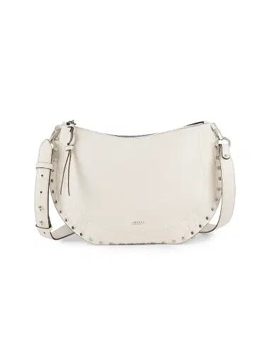 Isabel Marant Women's Oskan Soft Zip Leather Shoulder Bag - Chalk | Thumbnail 1