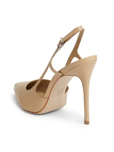 Schutz Women's Boris 0MM Leather Slingback Pumps - Light Beige | Thumbnail 3