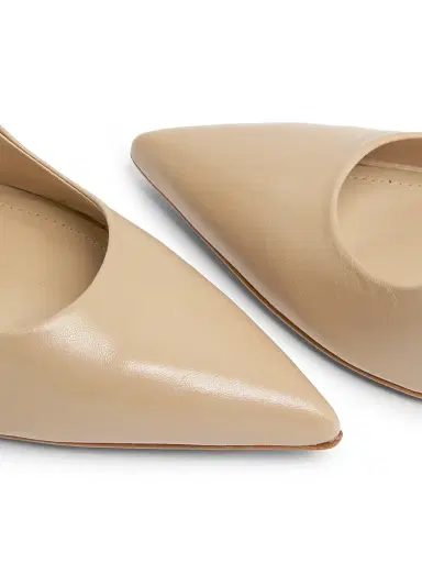 Schutz Women's Boris 0MM Leather Slingback Pumps - Light Beige | Thumbnail 5