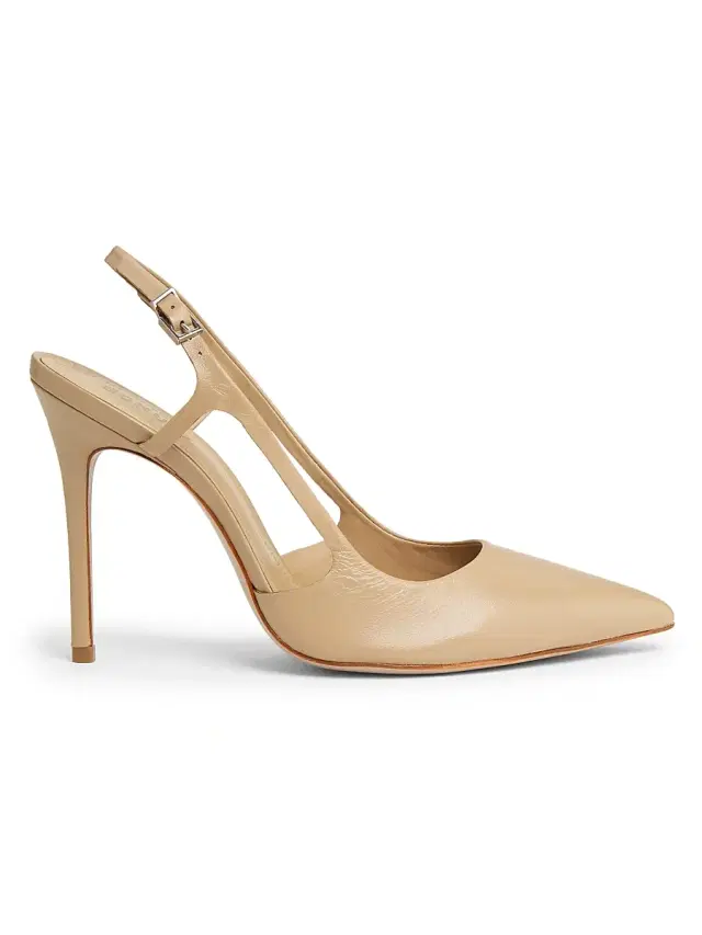 Schutz Women's Boris 0MM Leather Slingback Pumps - Light Beige