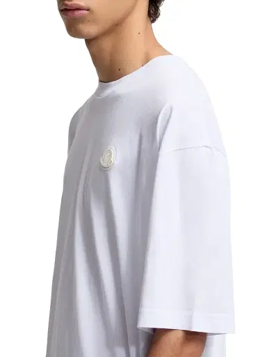 Moncler Genius Men's Moncler x A$AP Rocky Crew Neck T-Shirts in Cotton - White | Thumbnail 4