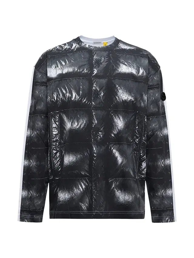 Moncler Genius Men's Moncler x A$AP Rocky Long-Sleeved Crew Neck T-Shirt in Cotton - Black