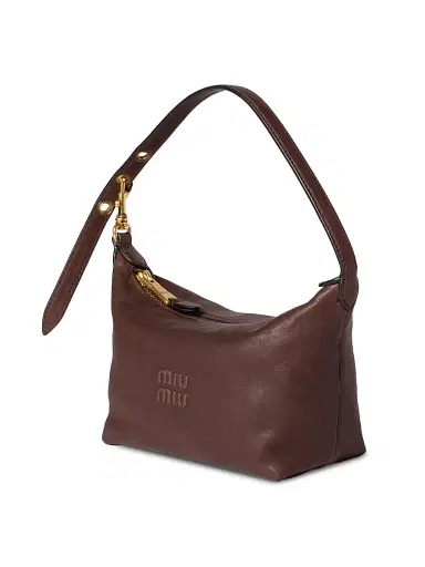 Miu Miu Women's Nappa Leather Top Handle Bag - Dark Brown | Thumbnail 2 Miu Miu Women's Nappa Leather Top Handle Bag - Dark Brown | Thumbnail 2