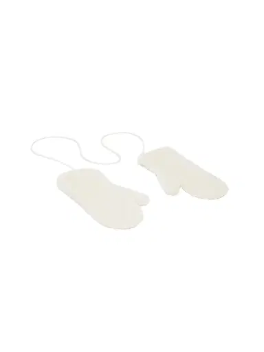 Max Mara Women's Mittens in Alpaca and Wool Teddy Fabric - Optical White - Size Medium | Thumbnail 3 Max Mara Women's Mittens in Alpaca and Wool Teddy Fabric - Optical White - Size Medium | Thumbnail 3