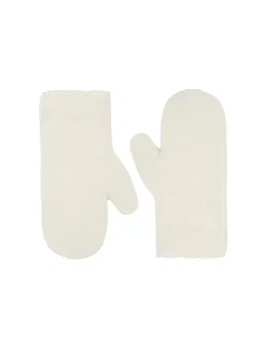 Max Mara Women's Mittens in Alpaca and Wool Teddy Fabric - Optical White - Size Medium | Thumbnail 1 Max Mara Women's Mittens in Alpaca and Wool Teddy Fabric - Optical White - Size Medium | Thumbnail 1