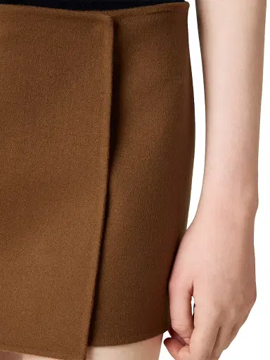 Miu Miu Women's Double Cashmere Miniskirt | Thumbnail 5 Miu Miu Women's Double Cashmere Miniskirt | Thumbnail 5