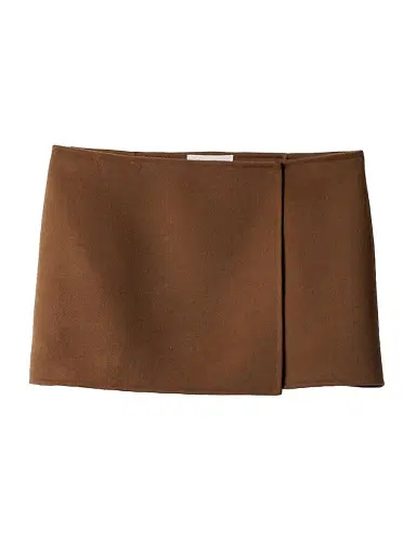 Miu Miu Women's Double Cashmere Miniskirt - Brown - Size 4 | Thumbnail 1