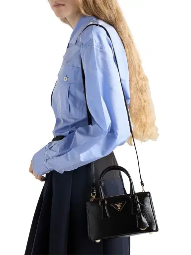 Prada Women's Galleria Patent Saffiano Leather Mini Top Handle Bag | Thumbnail 3