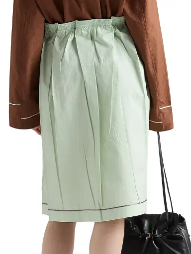 Prada Women's Cotton Midi Skirt - Green | Thumbnail 4 Prada Women's Cotton Midi Skirt - Green | Thumbnail 4
