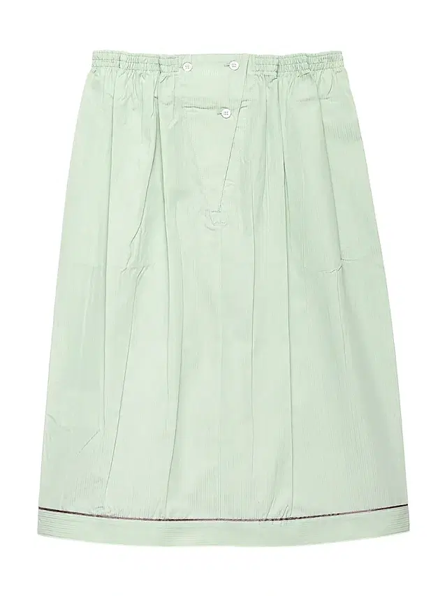 Women's Cotton Midi Skirt - Green