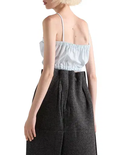 Prada Women's Cotton Crop Top - Blue | Thumbnail 3
