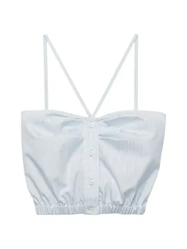 Prada Women's Cotton Crop Top - Blue | Thumbnail 1