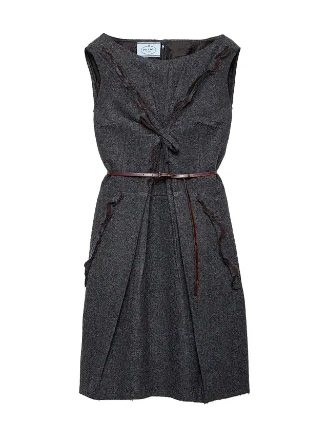 Women's Shetland Wool Dress - Grey