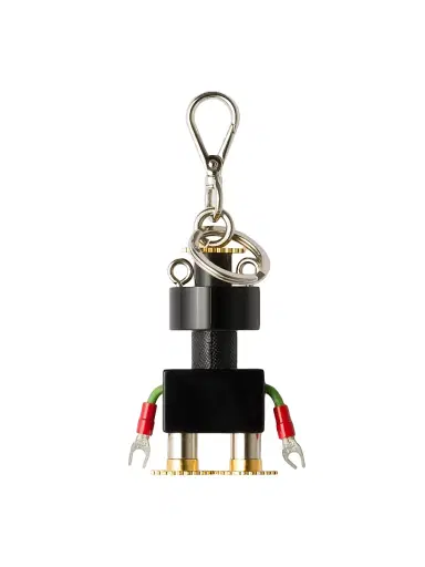 Prada Women's Plexiglas and Saffiano Leather Robot Keyring Charm - Black | Thumbnail 2