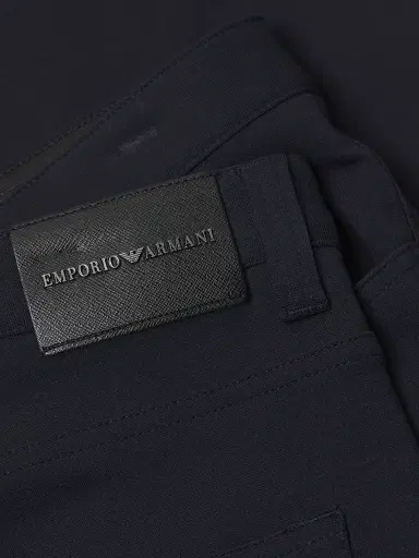 Emporio Armani Men's Five-Pocket Twill Pants - Navy - Size 36 | Thumbnail 6