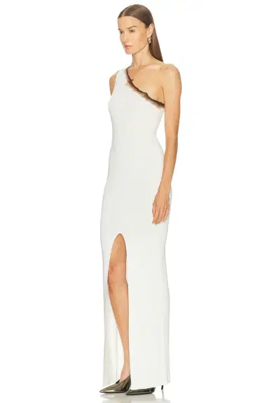 Grace Ling Flame One Shoulder Maxi Dress | Thumbnail 3 Grace Ling Flame One Shoulder Maxi Dress | Thumbnail 3