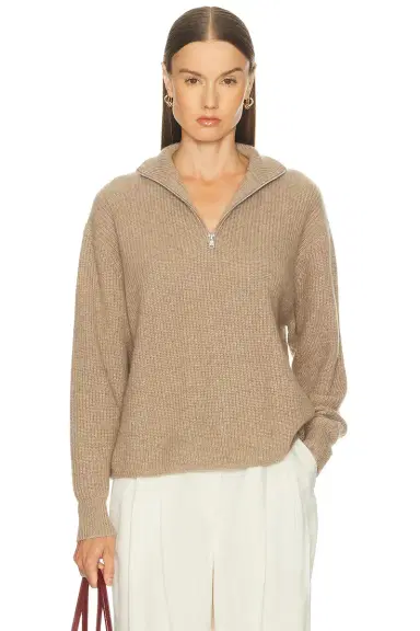 Jenni Kayne Cashmere Half Zip Sweater | Thumbnail 1