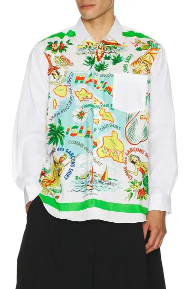 Comme des Garçons SHIRT Wide Classic Hawaiian Map Shirt | Thumbnail 3 Comme des Garçons SHIRT Wide Classic Hawaiian Map Shirt | Thumbnail 3