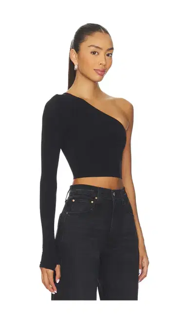 Commando Ballet Body One Shoulder Crop Top With Thumbhole | Thumbnail 2 Commando Ballet Body One Shoulder Crop Top With Thumbhole | Thumbnail 2