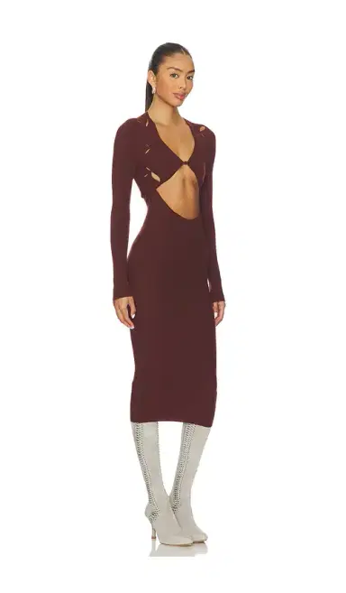 ISA BOULDER Argyle Open Dress | Thumbnail 2