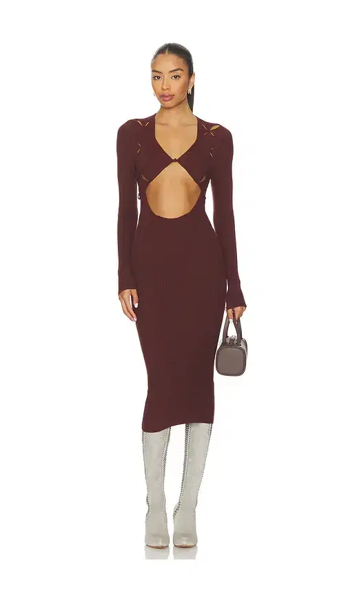 ISA BOULDER Argyle Open Dress