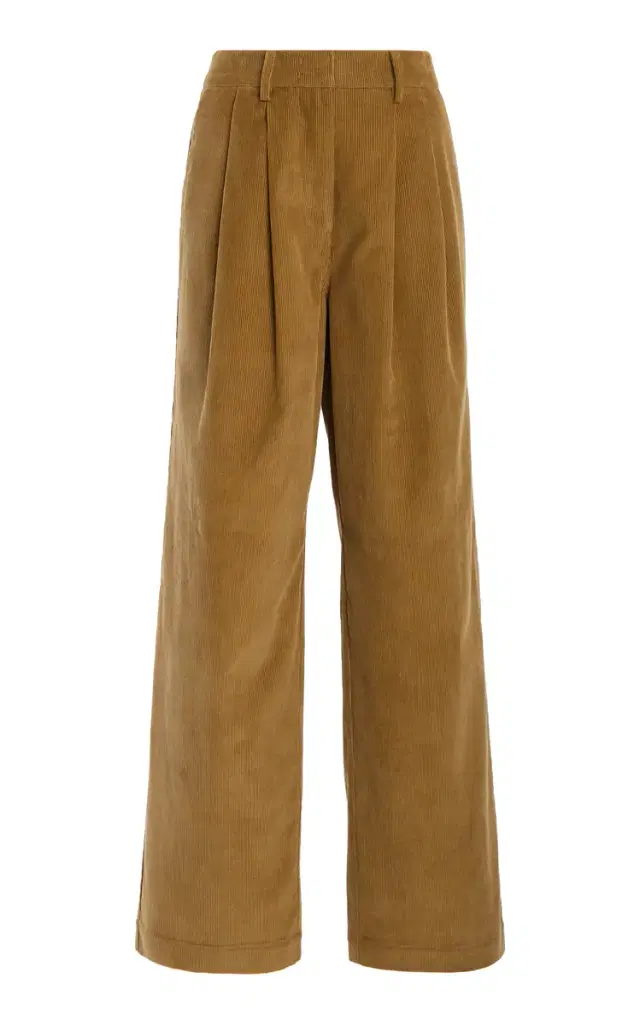 Cotton Corduroy Wide Leg Pants