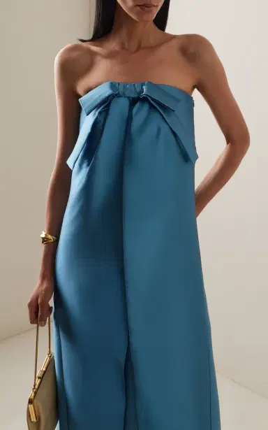 Bernadette Jacques Bow-Detailed Strapless Satin Maxi Dress | Thumbnail 3 Bernadette Jacques Bow-Detailed Strapless Satin Maxi Dress | Thumbnail 3