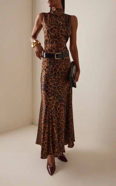 Adam Lippes Tess Leopard-Printed Silk-Charmeuse Maxi Skirt - Animal | Thumbnail 2