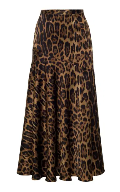 Adam Lippes Tess Leopard-Printed Silk-Charmeuse Maxi Skirt - Animal | Thumbnail 1