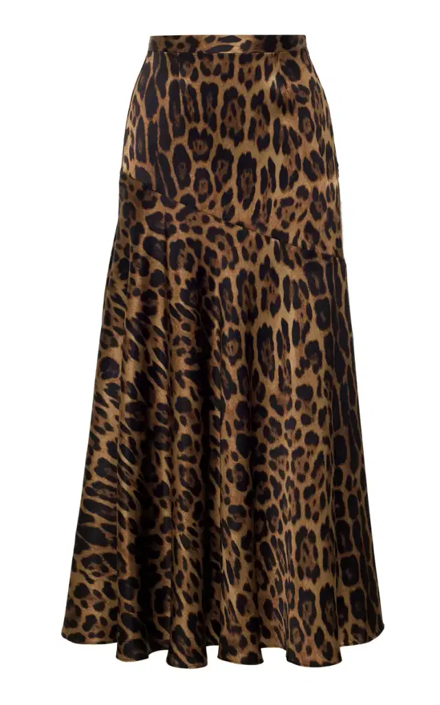 Tess Leopard-Printed Silk-Charmeuse Maxi Skirt - Animal