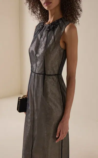 Erdem Embellished Midi Dress | Thumbnail 3