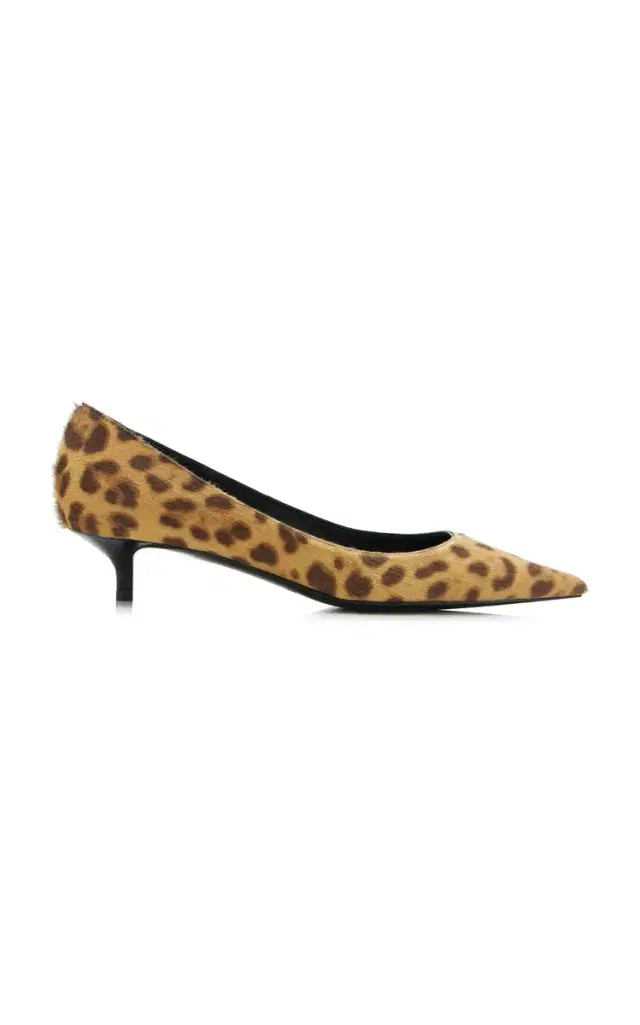 Amelia Leopard-Print Pony Hair Pumps