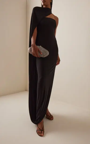 Cult Gaia Corsica Draped Cape Jersey Maxi Dress | Thumbnail 2