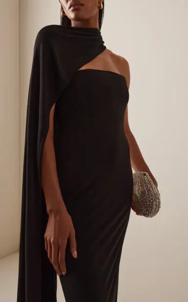 Cult Gaia Corsica Draped Cape Jersey Maxi Dress | Thumbnail 3