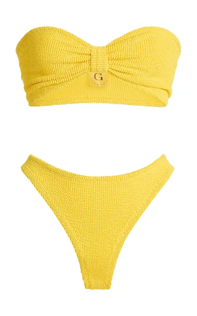 Jean Seersucker Strapless Bikini